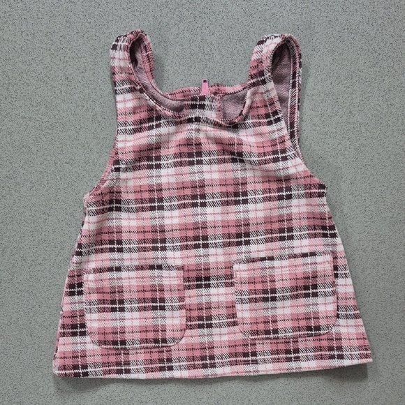 Pink Plaid Long Sleeve Baby Dress Blumind 3M - Picture 6 of 7